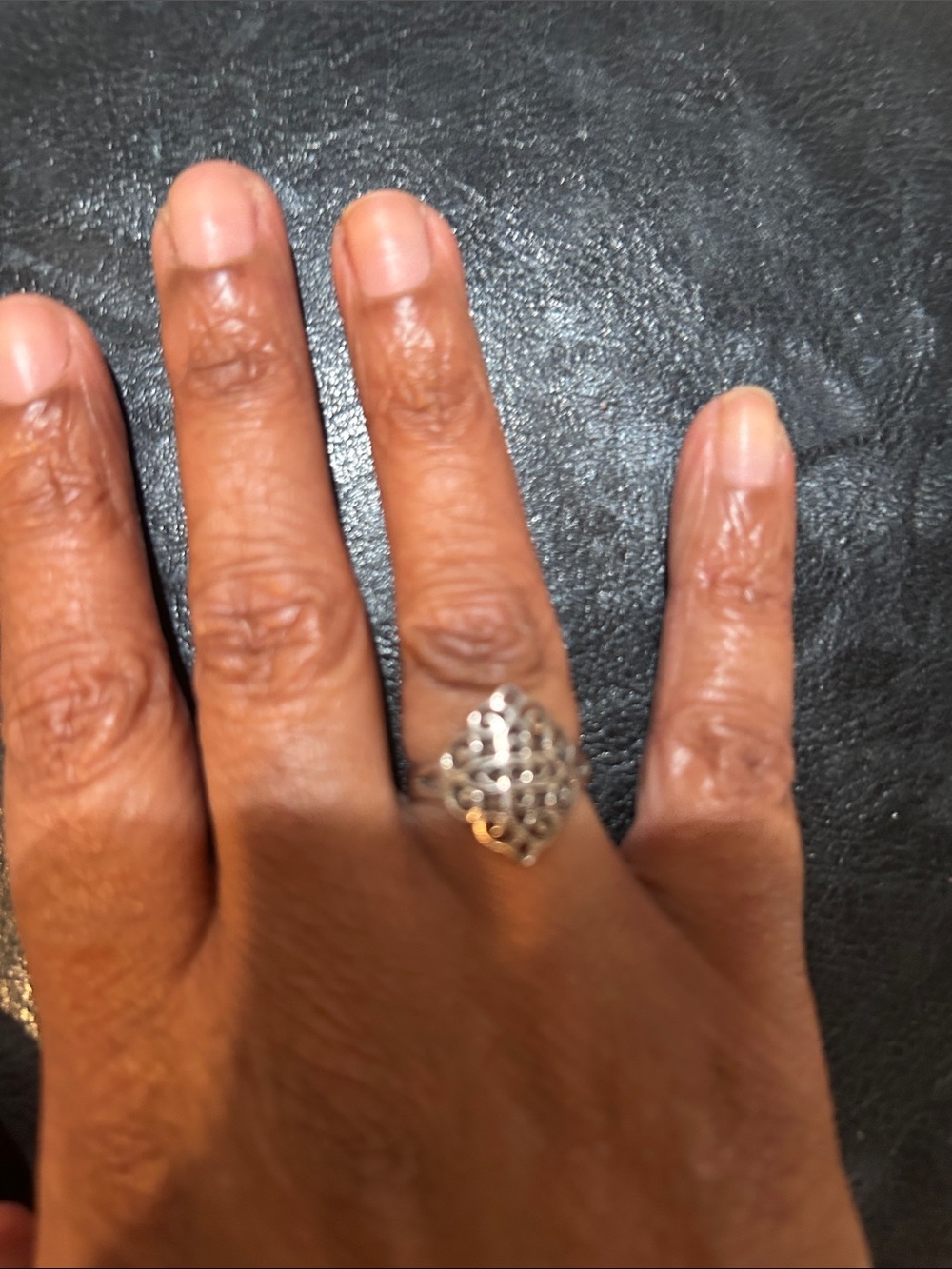 Sterling Silver Filigree Ring - Silver